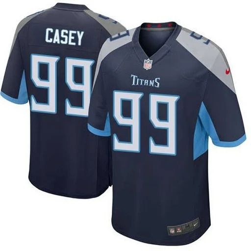 Men Tennessee Titans #99 Jurrell Casey Nike Navy Game NFL Jersey->customized nfl jersey->Custom Jersey